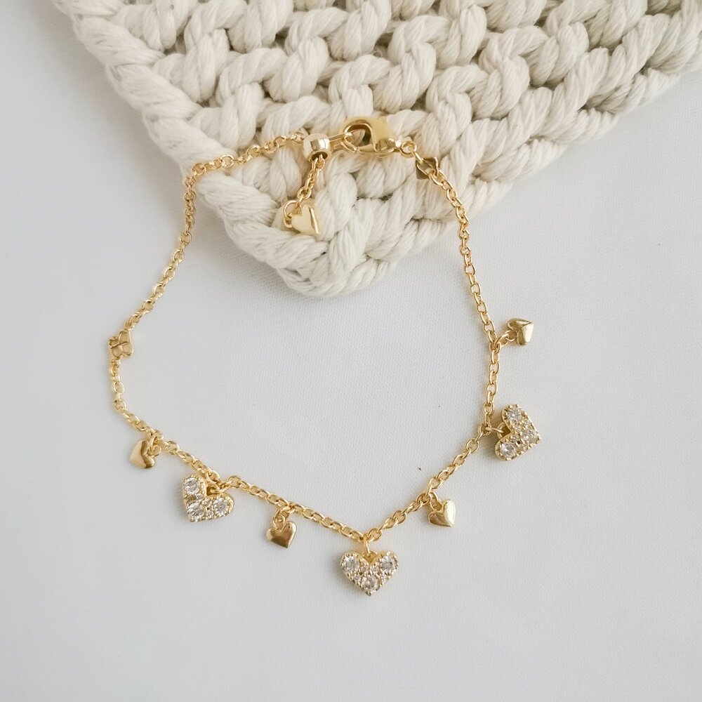 Authentic Alicia Bonnie Isabella Gold White Crystal Bracelet